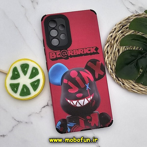 قاب گوشی Galaxy A32 4G سامسونگ طرح کبریتی چرمی اورجینال Unique Case محافظ لنزدار کپسولی KAWS کد 887
