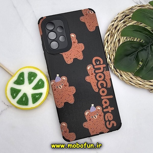 قاب گوشی Galaxy A32 4G سامسونگ طرح کبریتی چرمی اورجینال Unique Case محافظ لنزدار کپسولی خرسی تدی کد 889