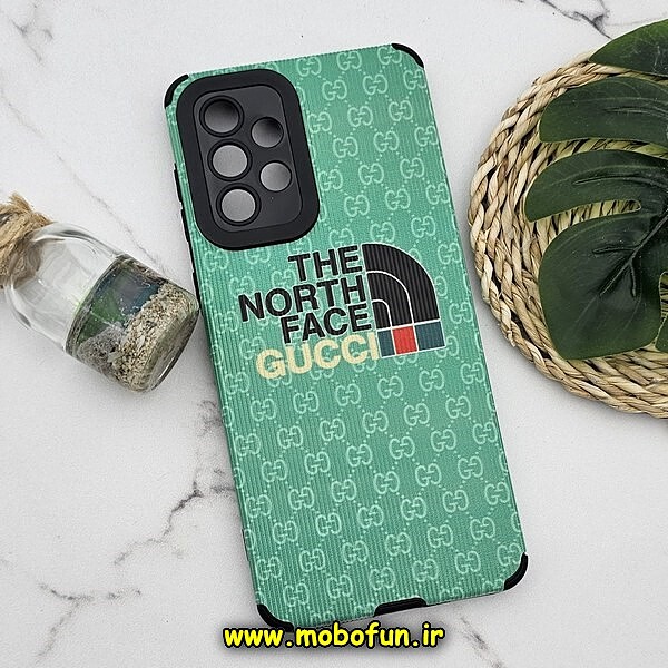 قاب گوشی Galaxy A33 5G سامسونگ طرح کبریتی چرمی اورجینال Unique Case محافظ لنزدار کپسولی THE NORTH FACE کد 455