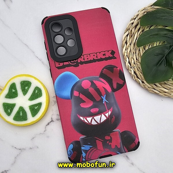 قاب گوشی Galaxy A33 5G سامسونگ طرح کبریتی چرمی اورجینال Unique Case محافظ لنزدار کپسولی KAWS کد 459