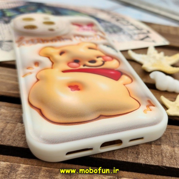 قاب گوشی iPhone 14 Pro Max آیفون طرح چاپ سه بعدی 3D پافر کارتونی محافظ لنز دار کد 206