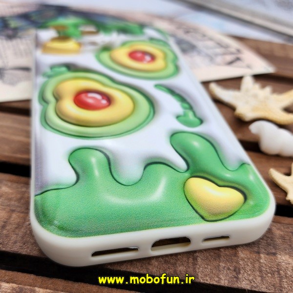 قاب گوشی iPhone 14 Pro Max آیفون طرح چاپ سه بعدی 3D پافر کارتونی محافظ لنز دار کد 210