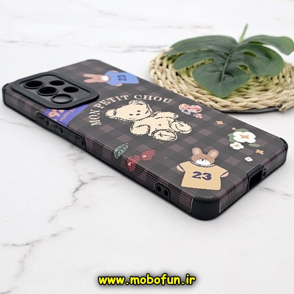 قاب گوشی Galaxy A53 5G سامسونگ طرح کبریتی چرمی اورجینال Unique Case محافظ لنزدار کپسولی خرسی تدی کد E6-170598