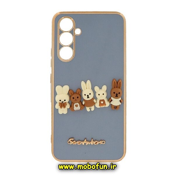 قاب گوشی Galaxy A54 5G سامسونگ طرح ژله ای مای کیس گلد لاین دور طلایی عروسکی سه بعدی محافظ لنز دار فیلی کد 230