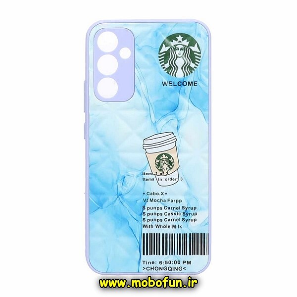 قاب گوشی Galaxy A54 5G سامسونگ طرح دار پافر لوزی محافظ لنز دار استارباکس STARBUCKS کد 255