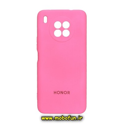قاب گوشی Honor 50 Lite - Huawei Nova 8i هوآوی سیلیکونی های کپی زیربسته محافظ لنز دار صورتی فانتزی کد 105