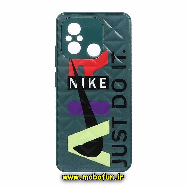 قاب گوشی Redmi 12C - Poco C55 - Redmi 11A شیائومی طرح دار پافر لوزی محافظ لنز دار نایکی NIKE کد 97