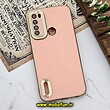 قاب گوشی Redmi Note 8 - Redmi Note 8 2021 شیائومی طرح ژله ای دبل متال مای کیس مگ سیف Magsafe گلد لاین دور طلایی محافظ لنز دار شیشه ای گلبهی کد 805