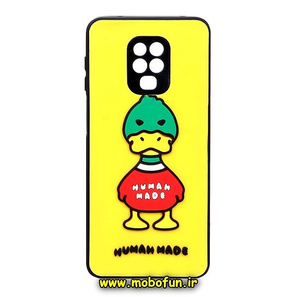 قاب گوشی Redmi Note 9S - Redmi Note 9 Pro شیائومی طرح سیلیکونی هارد سه بعدی برجسته محافظ لنزدار اردک HUMAN MADE کد 870