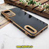 قاب گوشی Redmi Note 11 Pro 4G Global - Redmi Note 11 Pro 5G Global - Redmi Note 11E Pro شیائومی طرح ژله ای دبل متال مای کیس مگ سیف Magsafe گلد لاین دور طلایی محافظ لنز دار شیشه ای مشکی کد 545