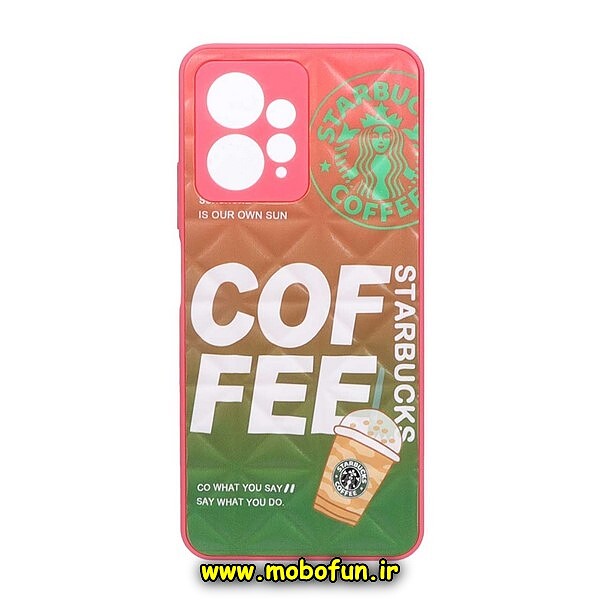 قاب گوشی Redmi Note 12 4G شیائومی طرح دار پافر لوزی محافظ لنز دار استارباکس STARBUCKS کد 76