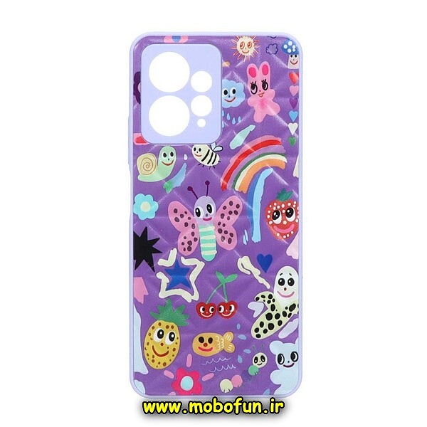 قاب گوشی Redmi Note 12 4G شیائومی طرح دار پافر لوزی محافظ لنز دار عروسکی کد 85