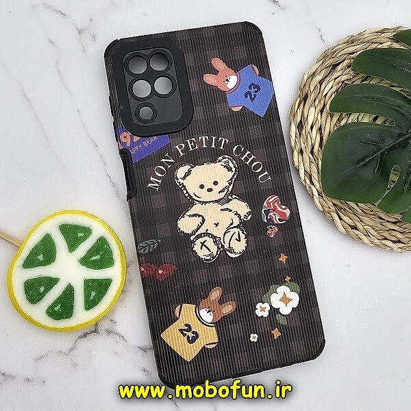 قاب گوشی Galaxy A12 - Galaxy M12 سامسونگ طرح کبریتی چرمی اورجینال Unique Case محافظ لنزدار کپسولی خرسی تدی کد 1222