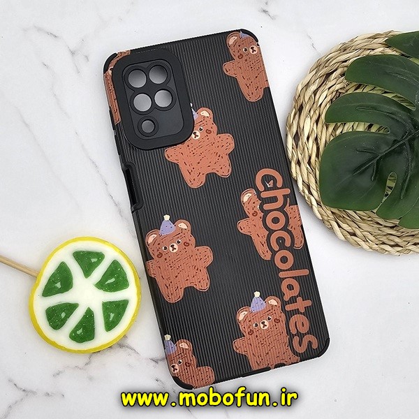 قاب گوشی Galaxy A12 - Galaxy M12 سامسونگ طرح کبریتی چرمی اورجینال Unique Case محافظ لنزدار کپسولی خرسی تدی کد 1223