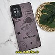 قاب گوشی Galaxy A12 - Galaxy M12 سامسونگ طرح کبریتی چرمی اورجینال Unique Case محافظ لنزدار کپسولی فضانورد SPACEMAN کد 1224