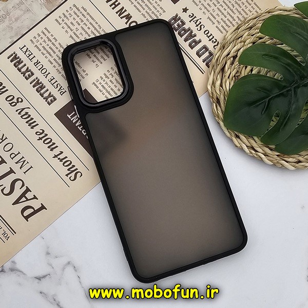 قاب گوشی Galaxy A12 - Galaxy M12 سامسونگ پشت مات متال کیس دور سیلیکونی مشکی کد 1226