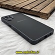 قاب گوشی Galaxy A12 - Galaxy M12 سامسونگ مدل PVD ضد خش پشت گلس شیشه ای محافظ لنز دار مشکی کد 1232