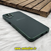 قاب گوشی Galaxy A12 - Galaxy M12 سامسونگ مدل PVD ضد خش پشت گلس شیشه ای محافظ لنز دار سبز تیره کد 1233