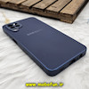 قاب گوشی Galaxy A12 - Galaxy M12 سامسونگ مدل PVD ضد خش پشت گلس شیشه ای محافظ لنز دار سرمه ای تیره کد 1236