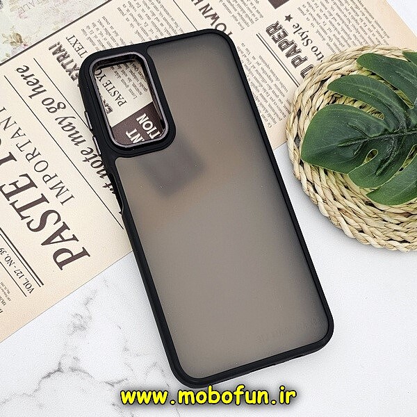 قاب گوشی Galaxy A14 4G - Galaxy A14 5G سامسونگ پشت مات متال کیس دور سیلیکونی مشکی کد 255