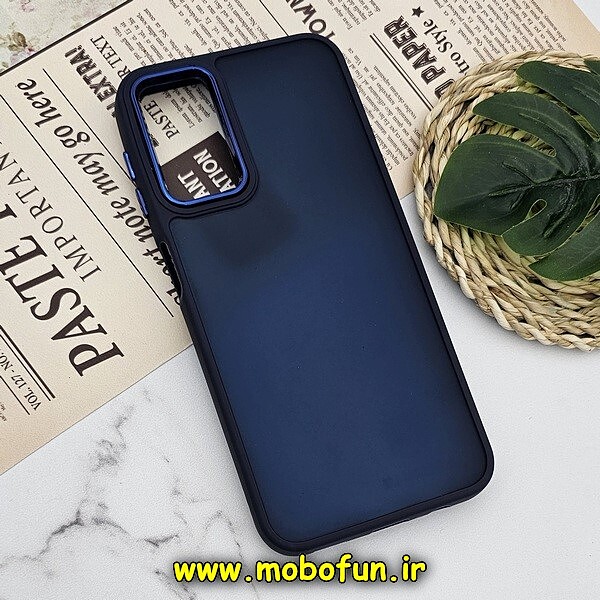 قاب گوشی Galaxy A14 4G - Galaxy A14 5G سامسونگ پشت مات متال کیس دور سیلیکونی سرمه ای کد 257