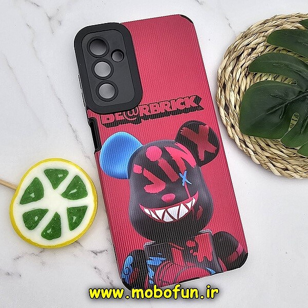 قاب گوشی Galaxy A14 4G - Galaxy A14 5G سامسونگ طرح کبریتی چرمی اورجینال Unique Case محافظ لنزدار کپسولی KAWS کد 266