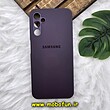 قاب گوشی Galaxy A14 4G - Galaxy A14 5G سامسونگ مدل PVD ضد خش پشت گلس شیشه ای محافظ لنز دار بادمجانی کد 289