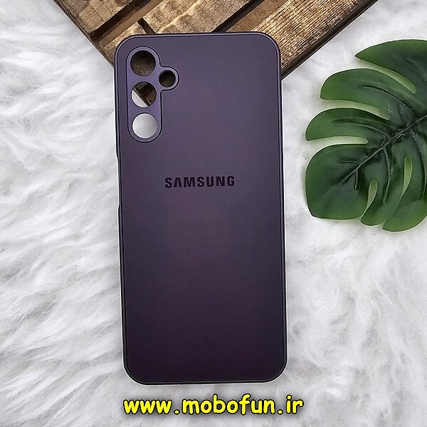 قاب گوشی Galaxy A14 4G - Galaxy A14 5G سامسونگ مدل PVD ضد خش پشت گلس شیشه ای محافظ لنز دار بادمجانی کد 289