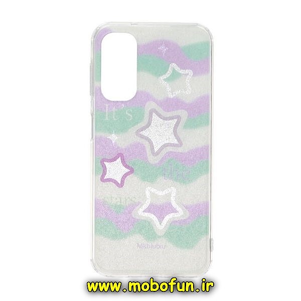 قاب گوشی Galaxy A14 4G - Galaxy A14 5G سامسونگ طرح پشت طلق هولوگرامی اکلیلی براق IMD کپسولی کد 317