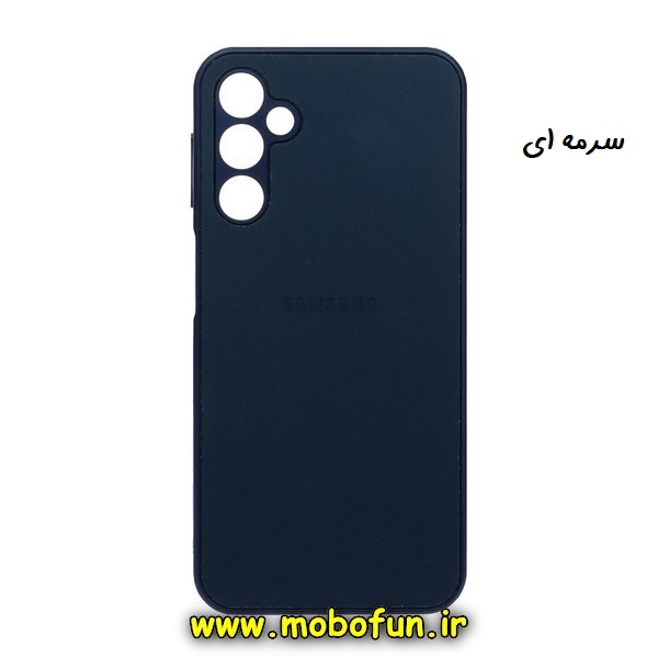 قاب گوشی Galaxy A24 4G سامسونگ مدل PVD ضد خش پشت گلس شیشه ای محافظ لنز دار سرمه ای کد 102