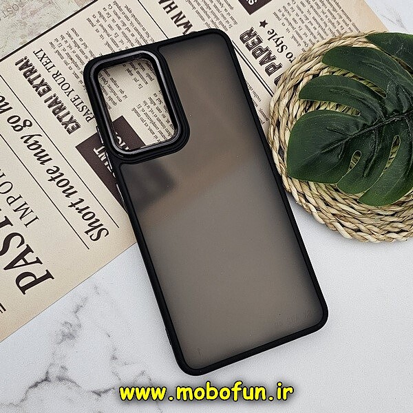 قاب گوشی Galaxy A32 4G سامسونگ پشت مات متال کیس دور سیلیکونی مشکی کد 906