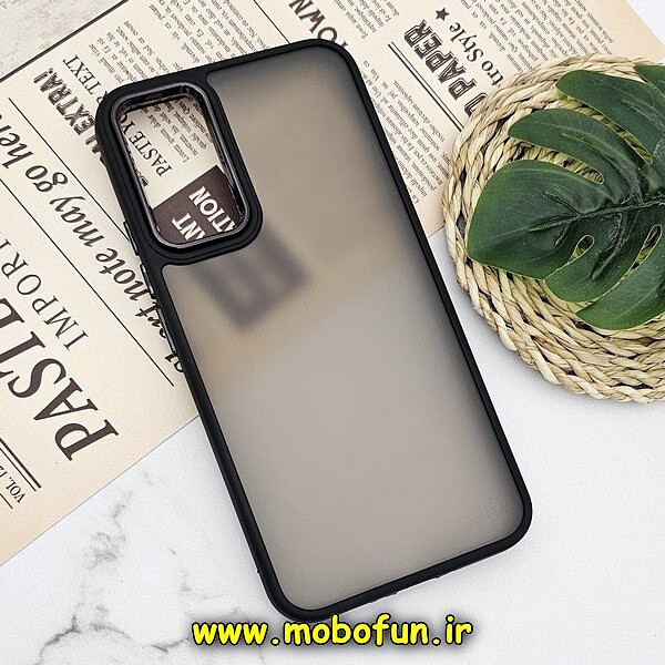 قاب گوشی Galaxy A34 5G سامسونگ پشت مات متال کیس دور سیلیکونی مشکی کد 255