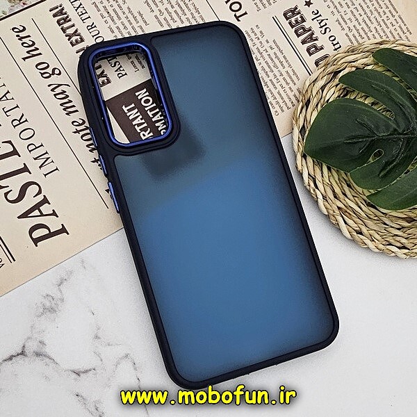 قاب گوشی Galaxy A34 5G سامسونگ پشت مات متال کیس دور سیلیکونی سرمه ای کد 256
