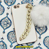 قاب گوشی iPhone 6 - iPhone 6S آیفون طرح مای کیس گلد لاین لاکچری دستبندی کارتیر نگینی پام پام محافظ لنز دار سفید کد 515