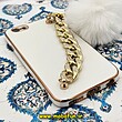 قاب گوشی iPhone 6 - iPhone 6S آیفون طرح مای کیس گلد لاین لاکچری دستبندی کارتیر نگینی پام پام محافظ لنز دار سفید کد 515