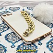 قاب گوشی iPhone 7 Plus - iPhone 8 Plus آیفون طرح مای کیس گلد لاین لاکچری دستبندی کارتیر نگینی پام پام محافظ لنز دار سفید کد 444