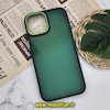 قاب گوشی iPhone 12 Pro Max آیفون پشت مات متال کیس دور سیلیکونی سبز تیره کد 660