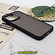 قاب گوشی iPhone 13 Pro آیفون پشت مات متال کیس دور سیلیکونی مشکی کد 382