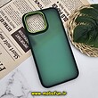 قاب گوشی iPhone 13 Pro آیفون پشت مات متال کیس دور سیلیکونی سبز تیره کد 384