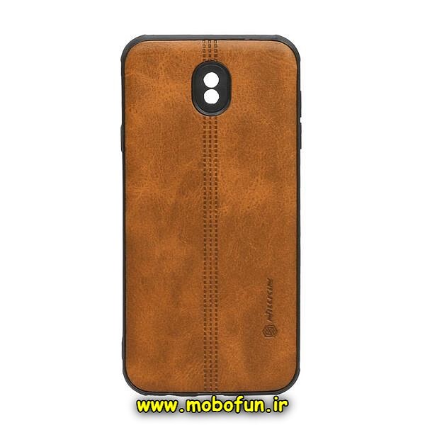 قاب گوشی Galaxy J7 Pro سامسونگ طرح ژله ای چرمی ساده نیلکین NILLKIN عسلی کد 130