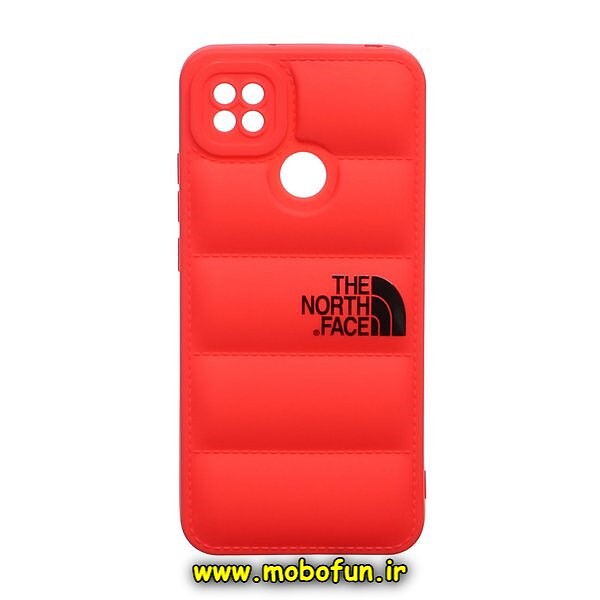 قاب گوشی Redmi 9C - Redmi 10A - Poco C3 شیائومی سیلیکون ژله ای North Face پافر PC زیر بسته محافظ لنز دار قرمز کد 328