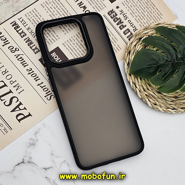 قاب گوشی Redmi 10C - Poco C40 شیائومی پشت مات متال کیس دور سیلیکونی مشکی کد 271