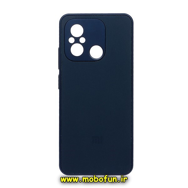 قاب گوشی Redmi 12C - Poco C55 - Redmi 11A شیائومی مدل PVD ضد خش پشت گلس شیشه ای محافظ لنز دار سرمه ای کد 108