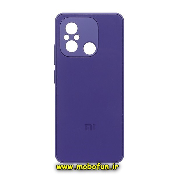 قاب گوشی Redmi 12C - Poco C55 - Redmi 11A شیائومی مدل PVD ضد خش پشت گلس شیشه ای محافظ لنز دار بنفش کد 110