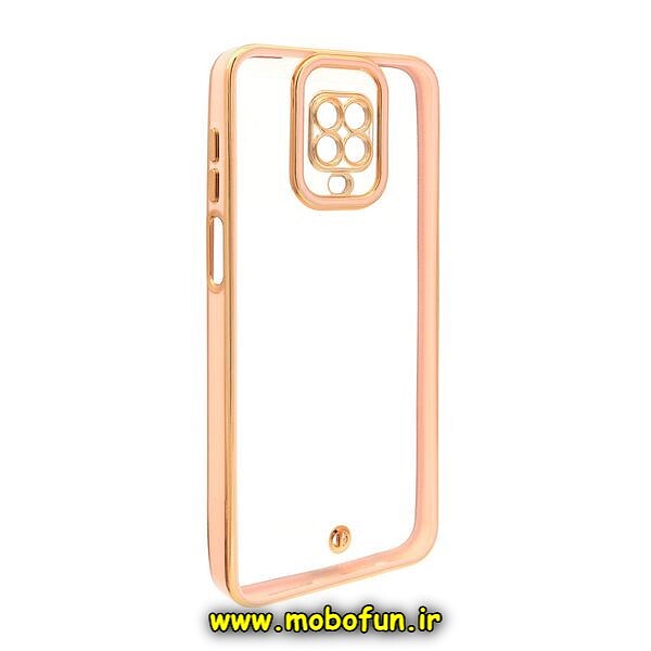 قاب گوشی Redmi Note 9S - Redmi Note 9 Pro شیائومی طرح الکتروپلیتینگ ژله ای شفاف اورجینال محافظ لنز دار گلبهی کد 895