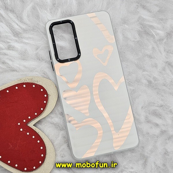قاب گوشی Redmi Note 11 Pro 4G Global - Redmi Note 11 Pro 5G Global - Redmi Note 11E Pro 5G - Redmi Note 12 Pro 4G شیائومی طرح قلب سفید ضد ضربه هولوگرامی یانگ کیت Unique Case کد 581