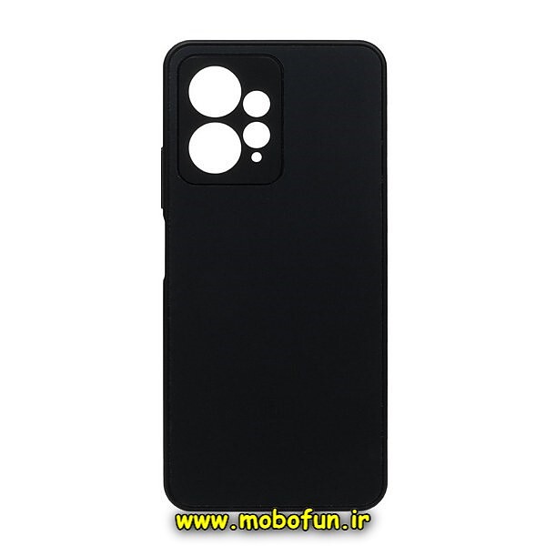 قاب گوشی Redmi Note 12 4G شیائومی مدل PVD ضد خش پشت گلس شیشه ای محافظ لنز دار مشکی کد 132