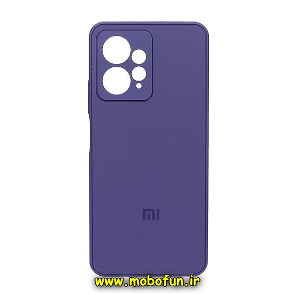 قاب گوشی Redmi Note 12 4G شیائومی مدل PVD ضد خش پشت گلس شیشه ای محافظ لنز دار بنفش کد 135