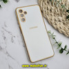 قاب گوشی Galaxy A04S سامسونگ طرح ژله ای مای کیس گلد لاین دور طلایی محافظ لنز دار سفید کد 219