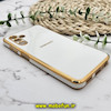 قاب گوشی Galaxy A04S سامسونگ طرح ژله ای مای کیس گلد لاین دور طلایی محافظ لنز دار سفید کد 219